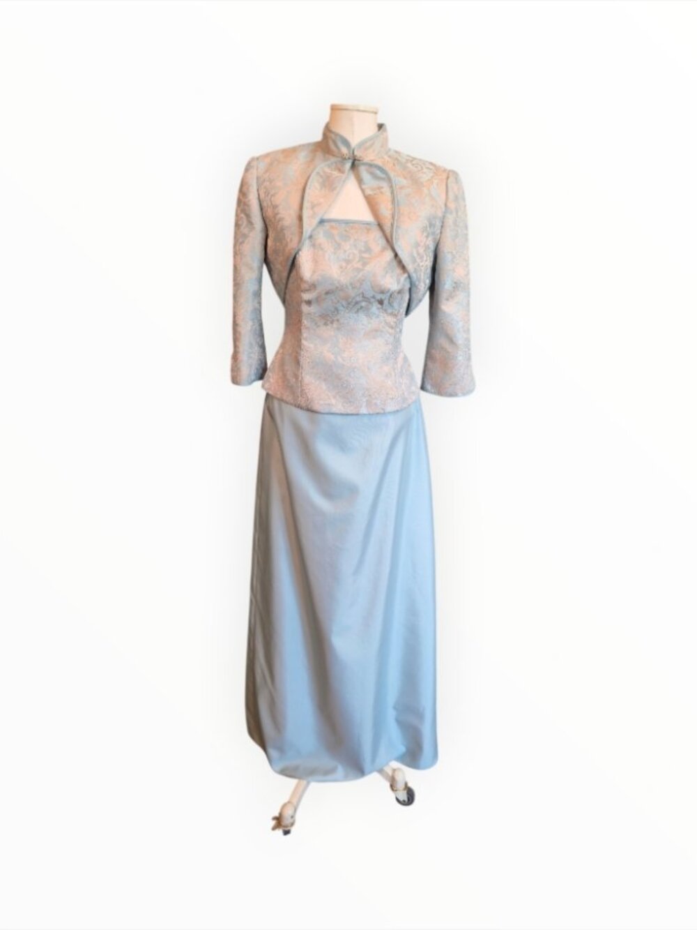 JS Collections vintage brocade 3 piece ensemble mother of bride wedding size 8